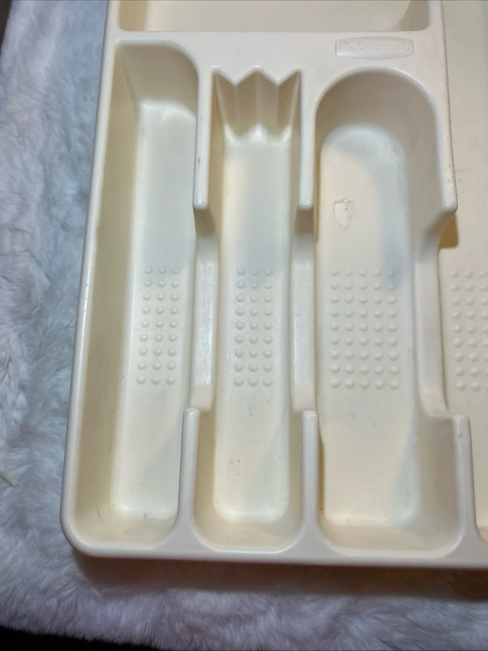 Vintage Rubbermaid 2919 Almond Silverware Tray/Utensil Drawer Organizer Made USA